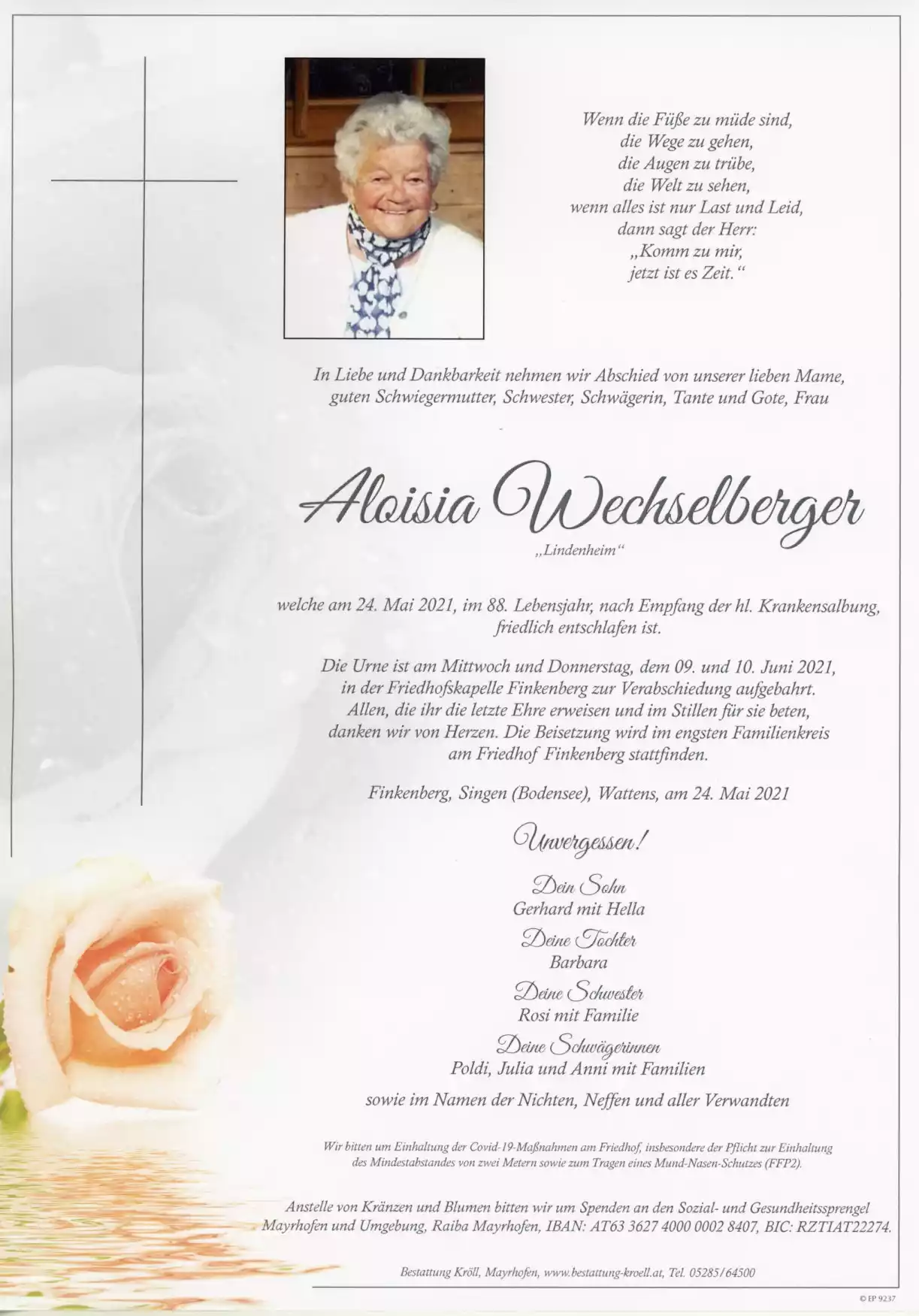Parte von Aloisia Wechselberger